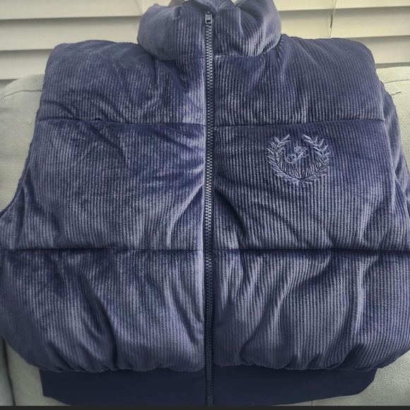 PINK Victoria's Secret Blue Corduroy Vest - Picture 2 of 5